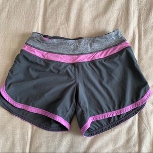 Grey/Pink Lululemon Shorts